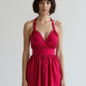 Hot Red Halter Neck Babydoll Dress – Seductive Short Nightwear